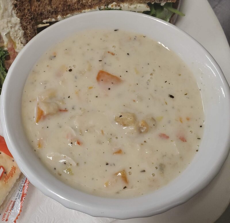 Seafood Chowder with Garlic Toast